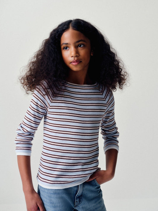 Dsiney Kidz - The Set 3 Pack Mock Boat Neck Long Sleeve T-Shirts Berry Red/Light Blue/Grey Marl image 2