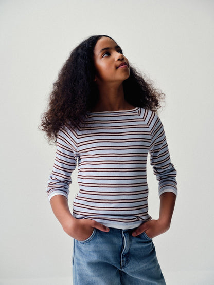 Dsiney Kidz - The Set 3 Pack Mock Boat Neck Long Sleeve T-Shirts Berry Red/Light Blue/Grey Marl image 5