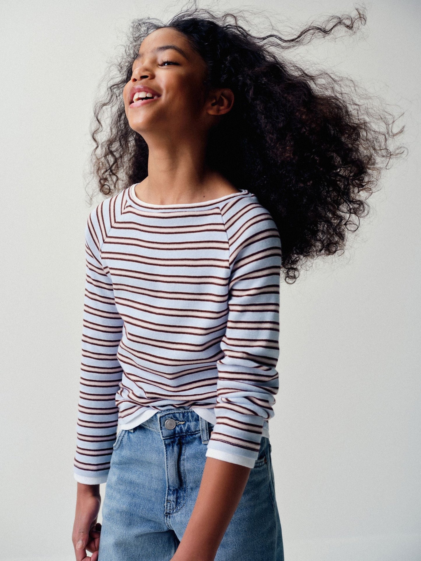 Dsiney Kidz - The Set 3 Pack Mock Boat Neck Long Sleeve T-Shirts Berry Red/Light Blue/Grey Marl image 7