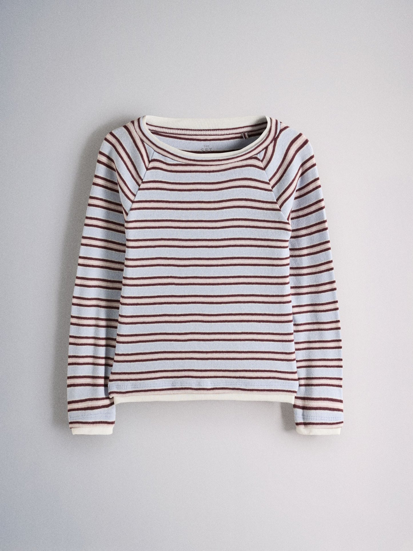 Dsiney Kidz - The Set 3 Pack Mock Boat Neck Long Sleeve T-Shirts Berry Red/Light Blue/Grey Marl image 8