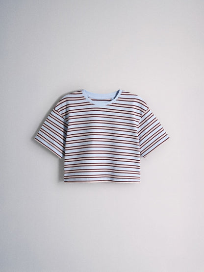 Dsiney Kidz - The Set 5 Pack Short Sleeve Oversized T-Shirts Red Stripe/Light Blue/White image 6