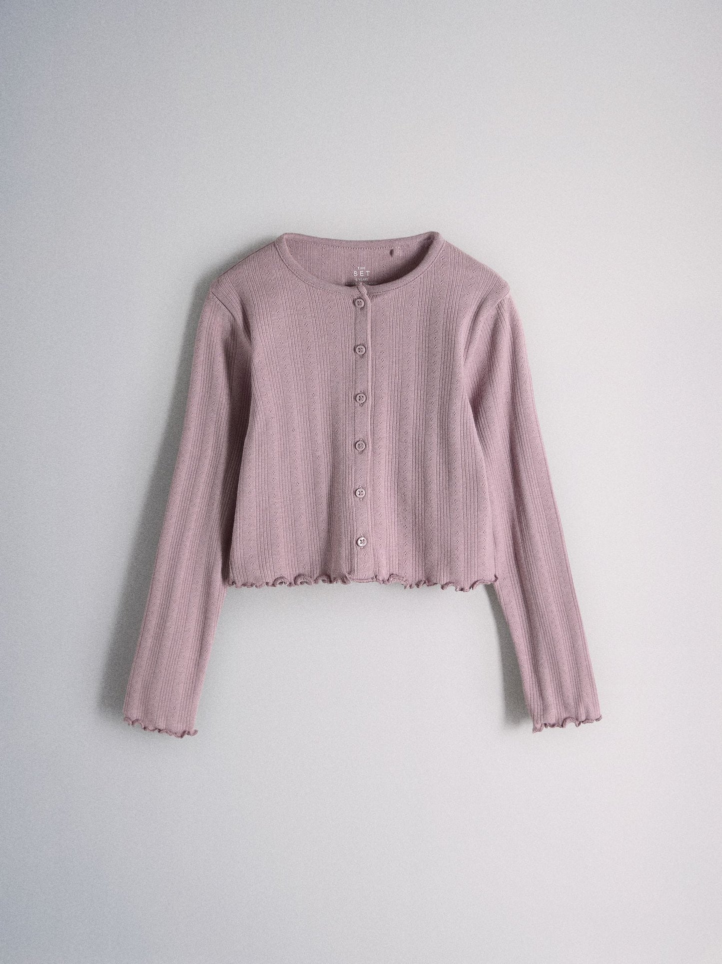 Dsiney Kidz - The Set 3 Pack Jersey Pointelle Long Sleeve Cardigans Purple/Lilac/Cream image 7