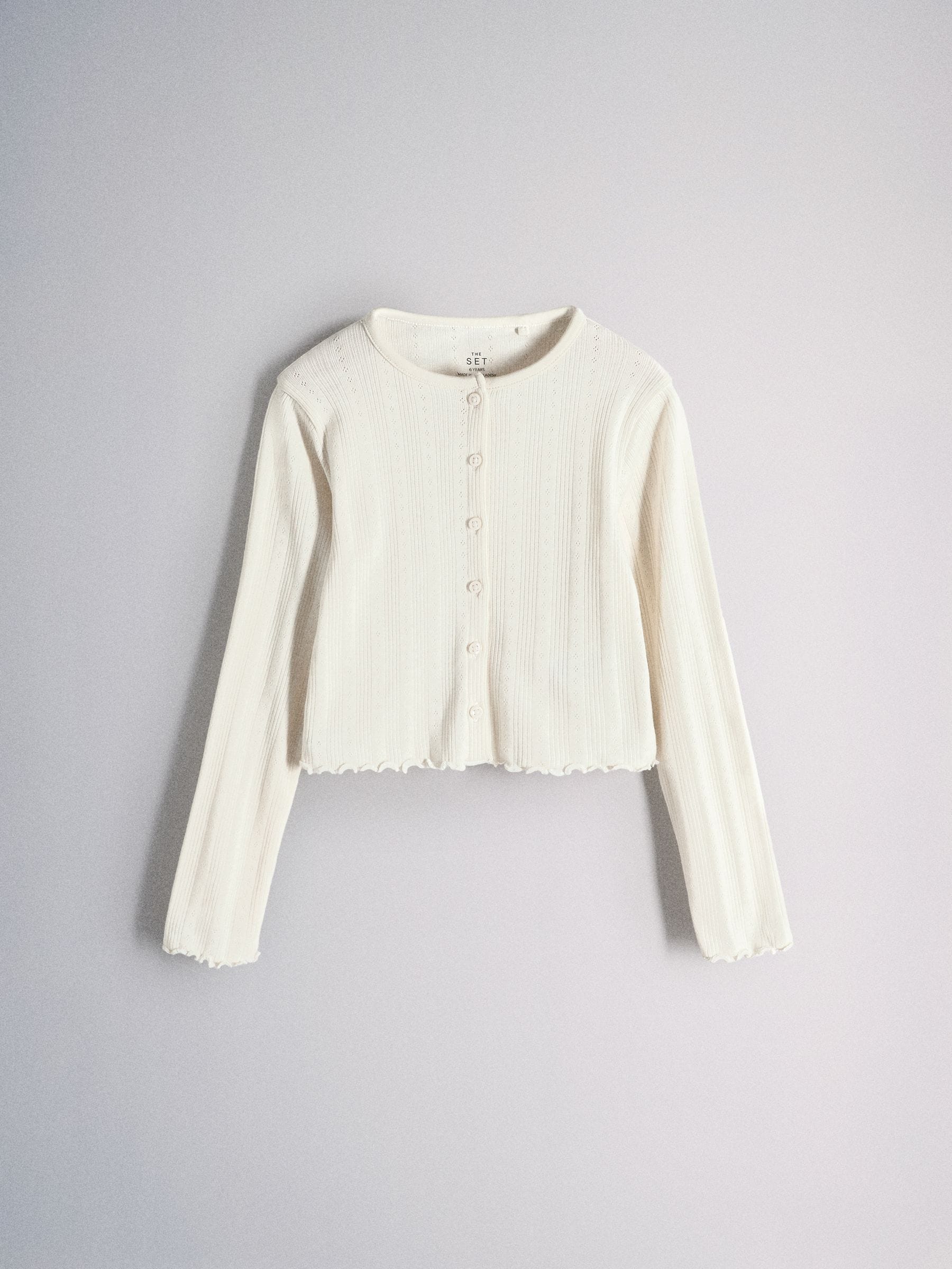 Dsiney Kidz - The Set 3 Pack Jersey Pointelle Long Sleeve Cardigans Purple/Lilac/Cream image 8