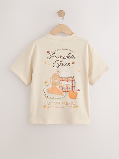 Dsiney Kidz - Ecru Pumpkin Oversized Graphic T-Shirt (3-16yrs) image 6