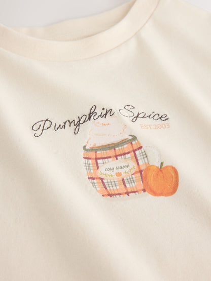 Dsiney Kidz - Ecru Pumpkin Oversized Graphic T-Shirt (3-16yrs) image 7