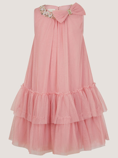 Monsoon Dusky Pink Alex Sequin Swing Party Dress image 1