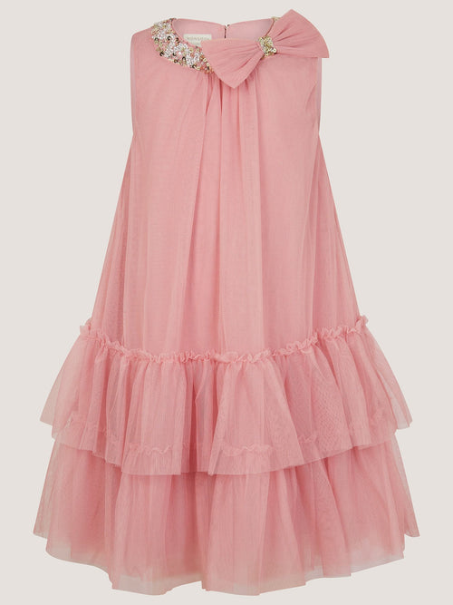 Monsoon Dusky Pink Alex Sequin Swing Party Dress image 1