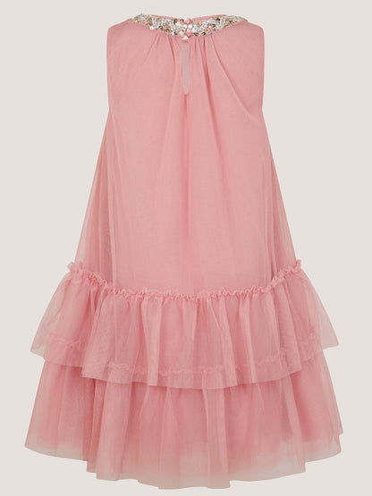 Monsoon Dusky Pink Alex Sequin Swing Party Dress image 2