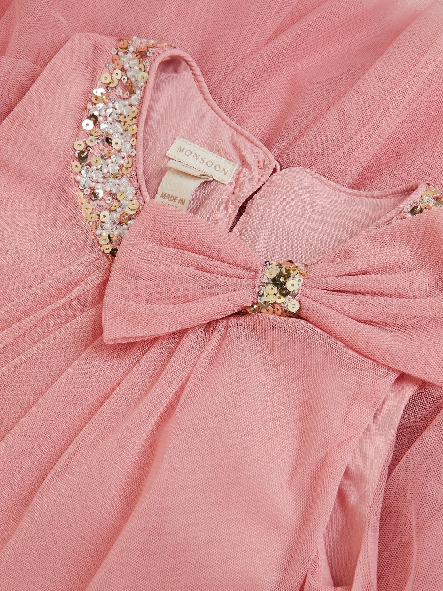 Monsoon Dusky Pink Alex Sequin Swing Party Dress image 3