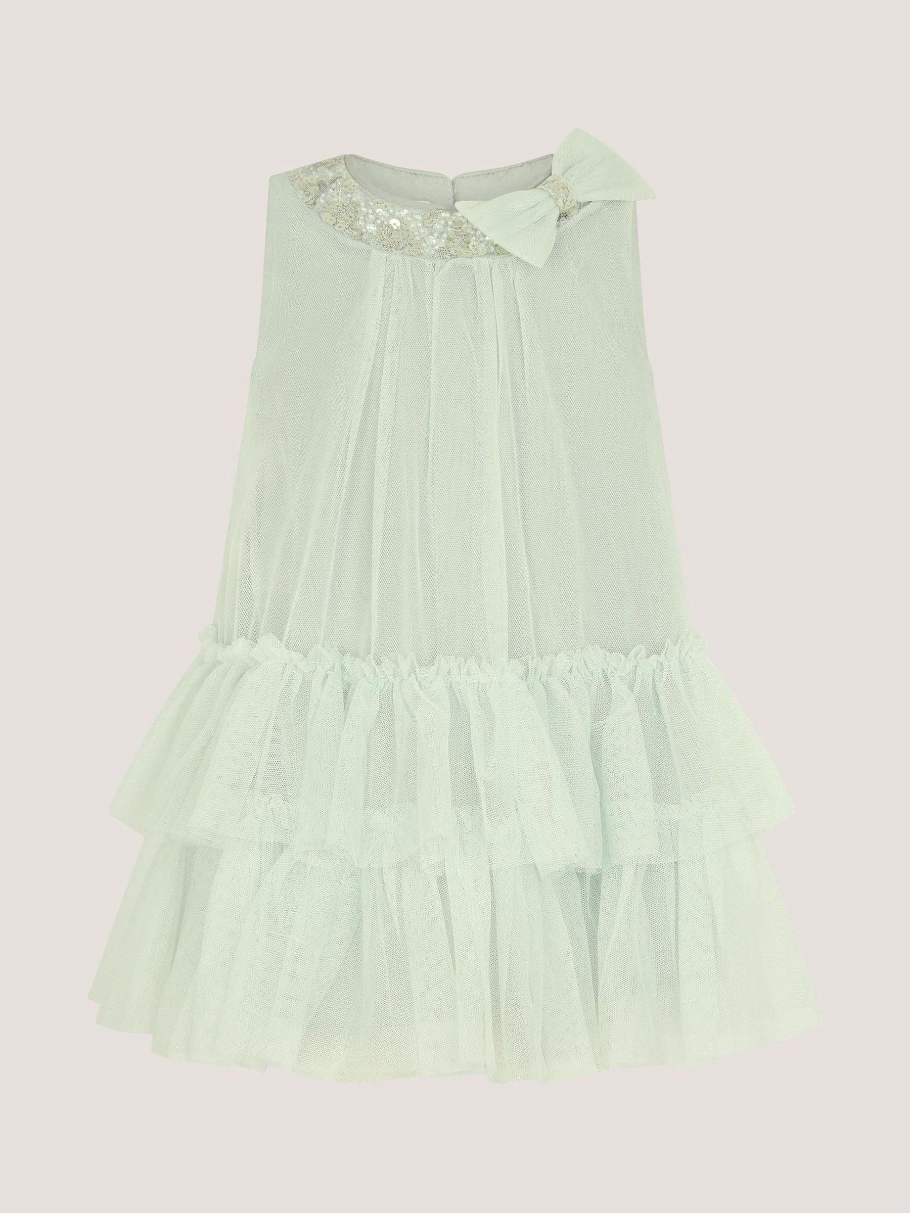Monsoon Green Baby Alex Sequin Swing Party Dress image 1