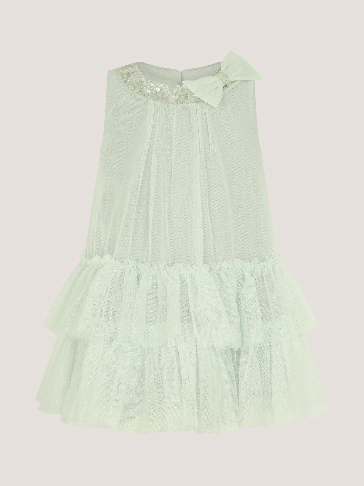 Monsoon Green Baby Alex Sequin Swing Party Dress image 1