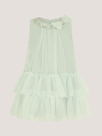Monsoon Green Baby Alex Sequin Swing Party Dress image 1