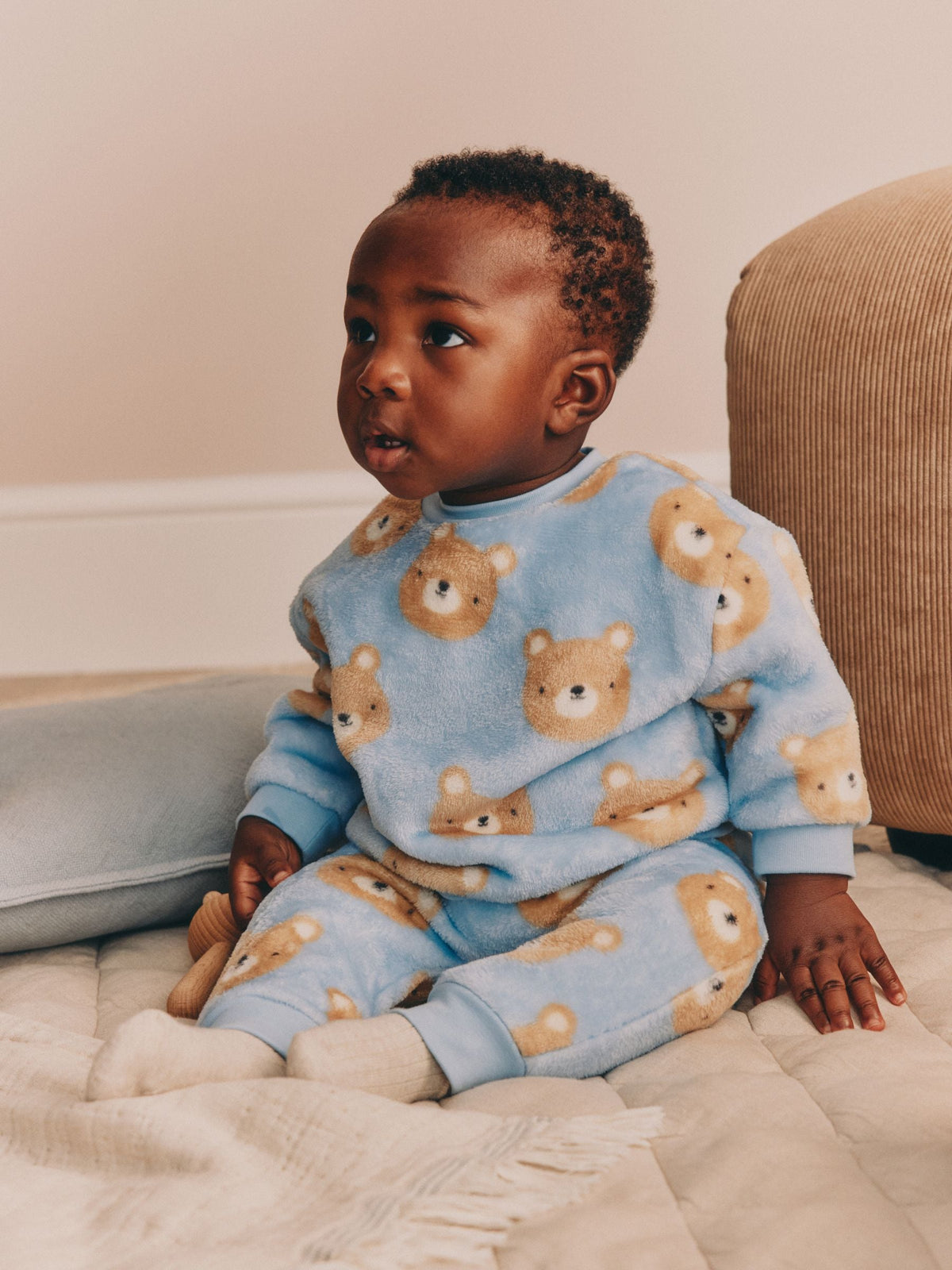 Blue Bear Fleece Top and Joggers Baby Set (0mths-2yrs) - image 1