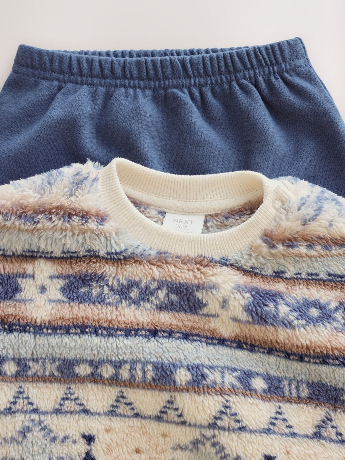 Blue Fairisle Fleece Top and Joggers Baby Set (0mths-2yrs) - image 3