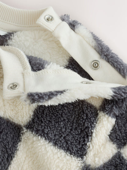 Grey Checkerboard Fleece Top and Joggers Baby Set (0mths-2yrs) - image 8