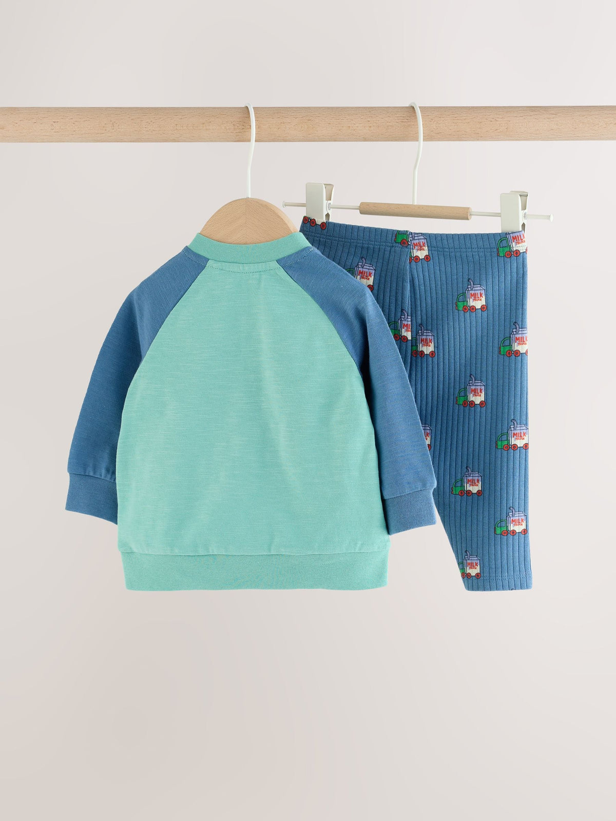 Green Milk Truck Top and Leggings Baby Set (0mths-2yrs) - image 4