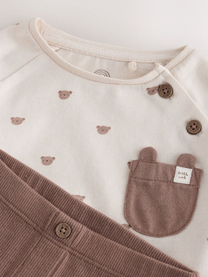 Tan Brown Bear Top and Leggings Baby Set (0mths-2yrs) - image 7