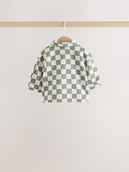 Green Checkerboard Shacket, Top and Trouser Baby 3 Piece Set (0mths-2yrs) - image 4