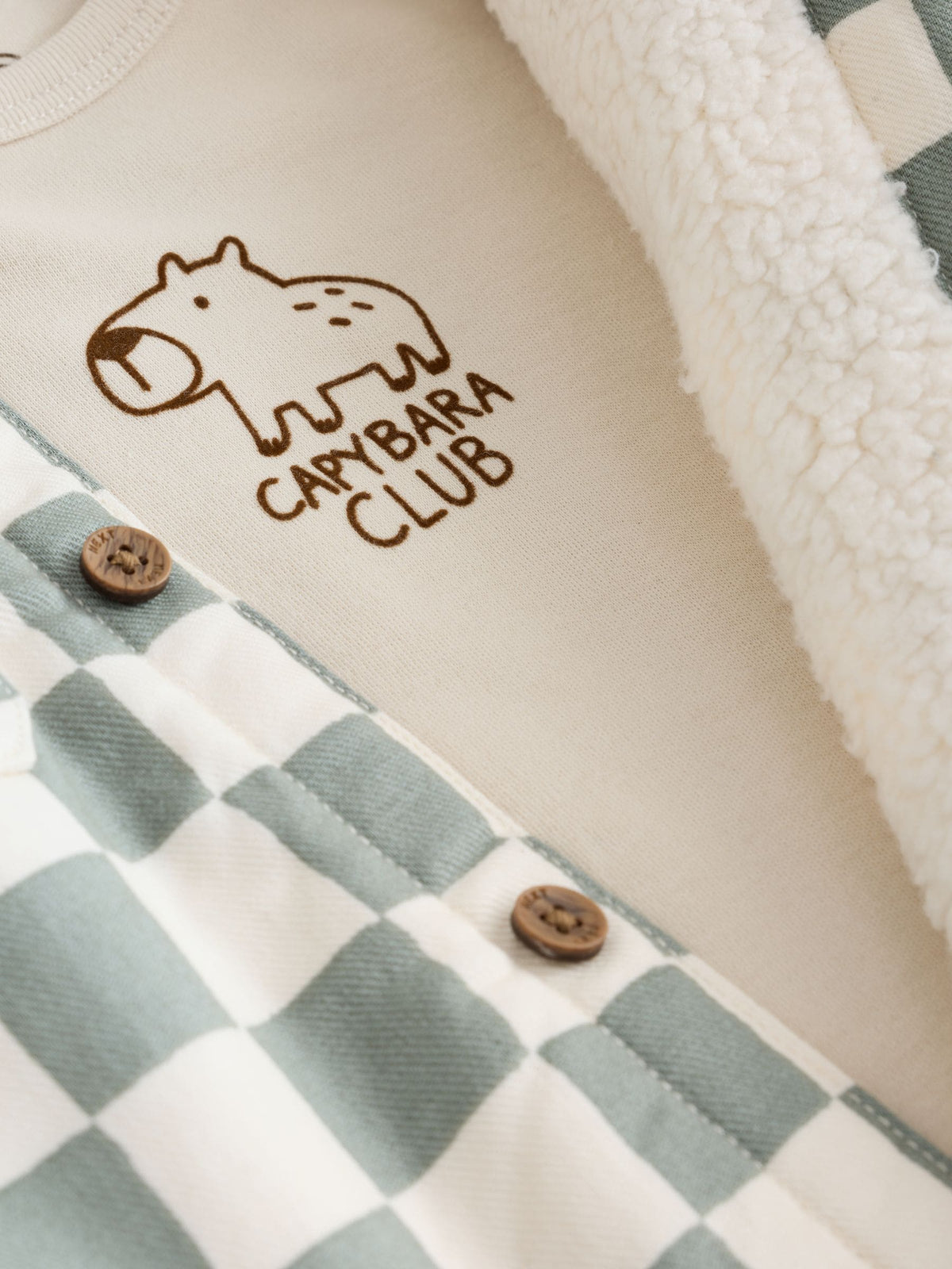 Green Checkerboard Shacket, Top and Trouser Baby 3 Piece Set (0mths-2yrs) - image 9