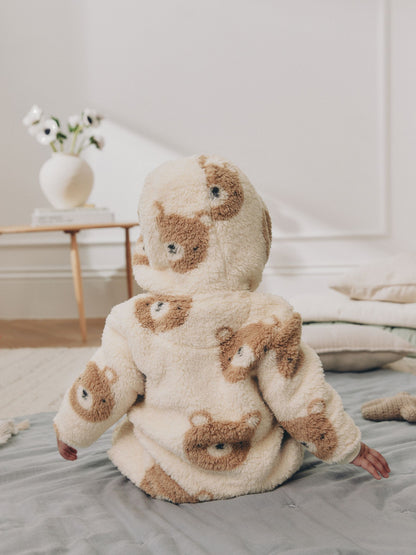 Neutral Bear Fleece Baby Pramsuit (0mths-2yrs) image 3