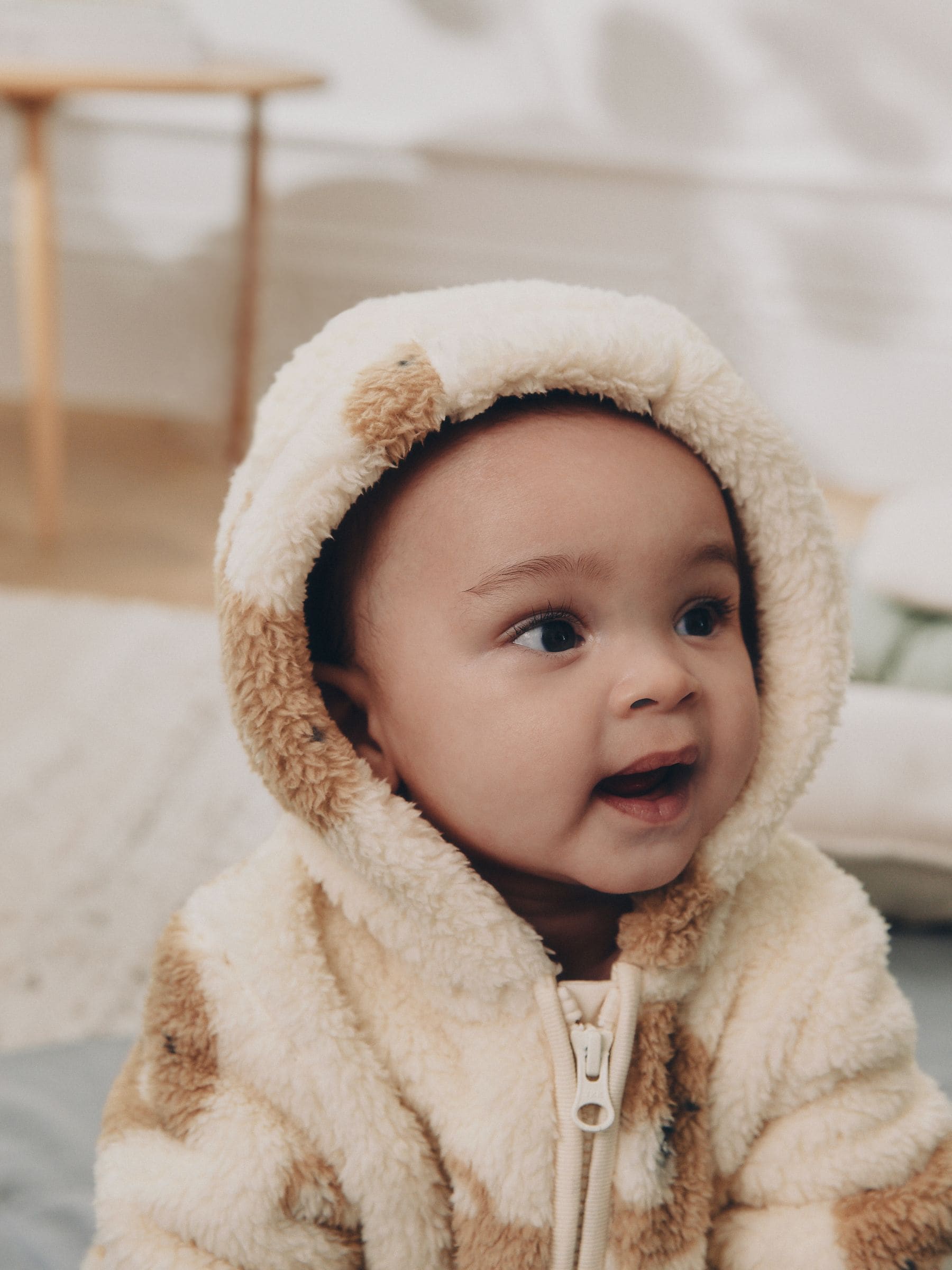 Neutral Bear Fleece Baby Pramsuit (0mths-2yrs) image 4