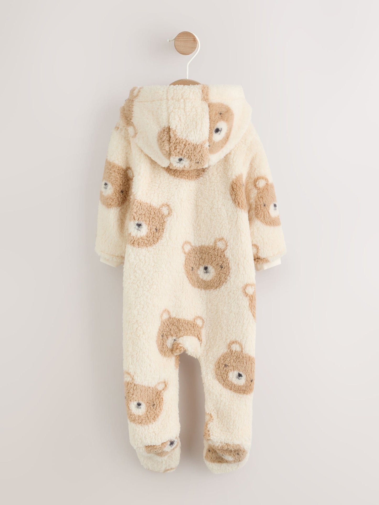 Neutral Bear Fleece Baby Pramsuit (0mths-2yrs) image 7