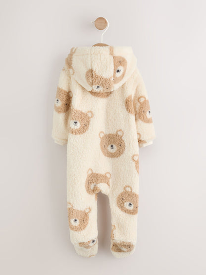 Neutral Bear Fleece Baby Pramsuit (0mths-2yrs) image 7