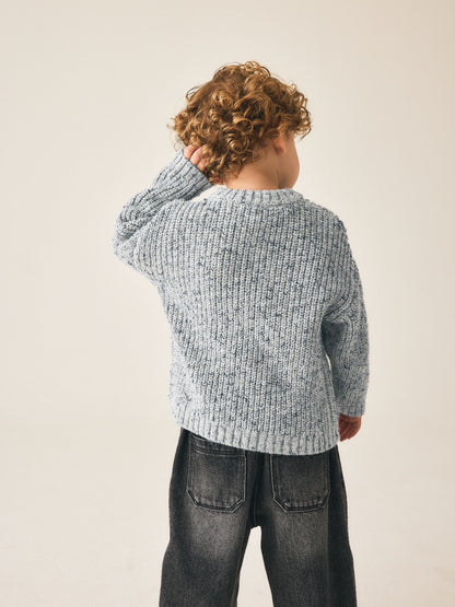 Dsiney Kidz - Grey Twist Knitted Crew Neck Jumper (3mths-7yrs) image 3