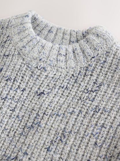 Dsiney Kidz - Grey Twist Knitted Crew Neck Jumper (3mths-7yrs) image 7