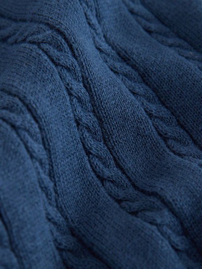 Dsiney Kidz - Navy Cable Knit Polo Shirt (3mths-7yrs) image 3