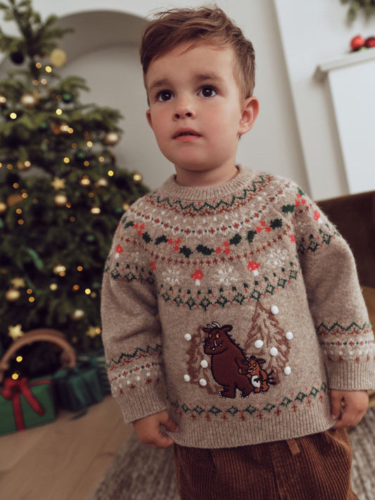 Ecru Gruffalo Christmas Crew Neck Jumper (3mths-7yrs) - image 1