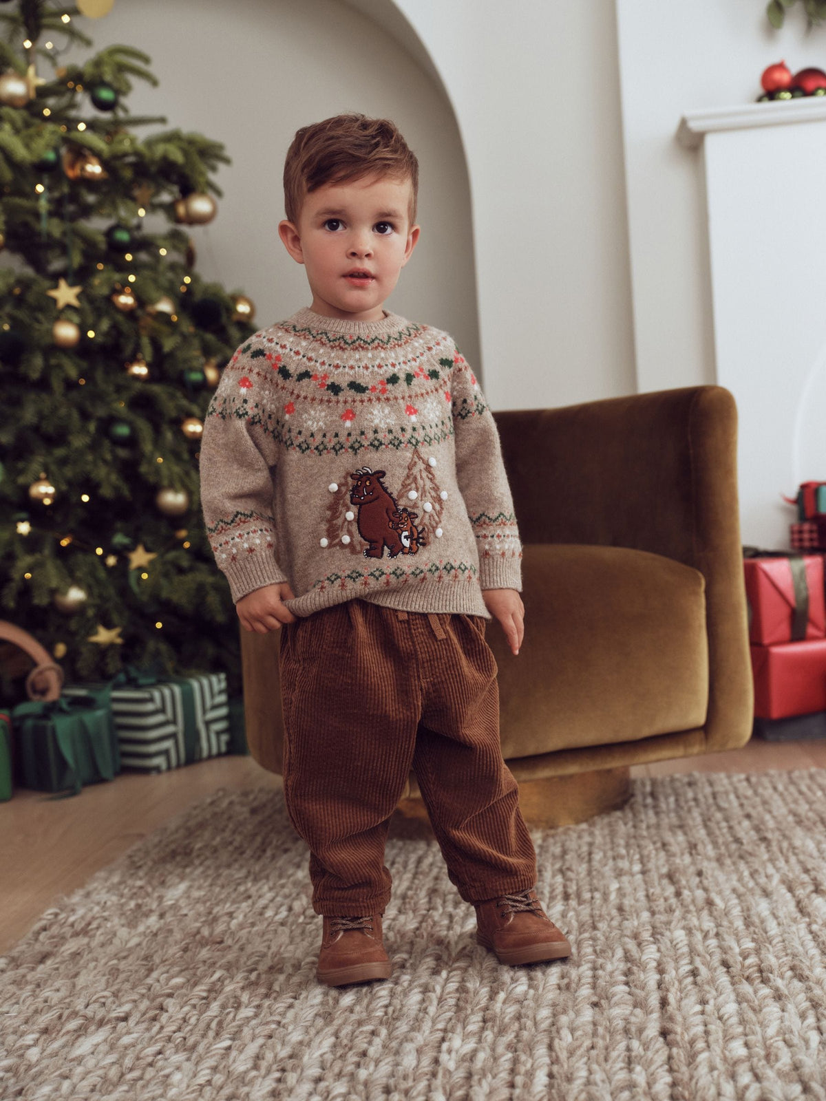 Ecru Gruffalo Christmas Crew Neck Jumper (3mths-7yrs) - image 2