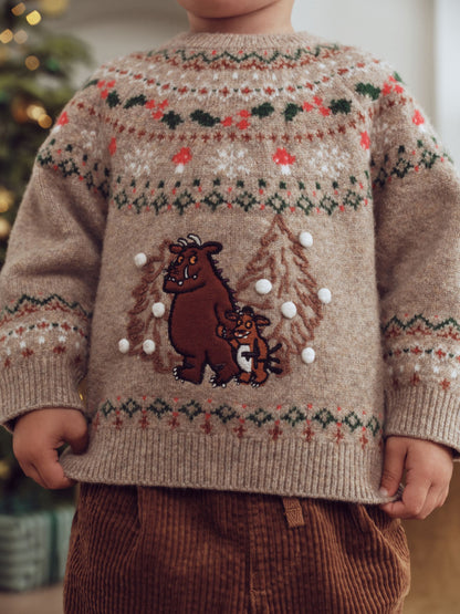Ecru Gruffalo Christmas Crew Neck Jumper (3mths-7yrs) - image 4