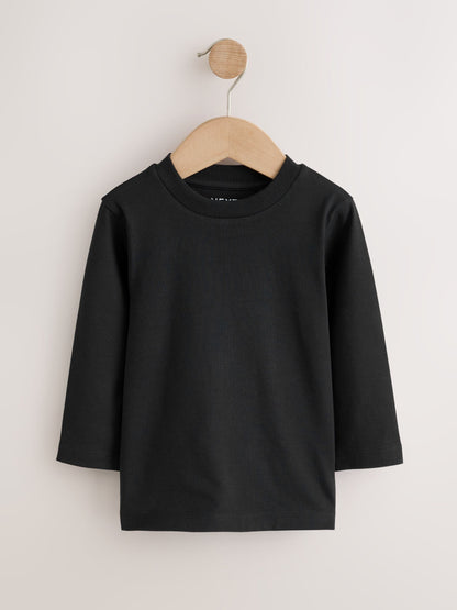 Dsiney Kidz - Black Long Sleeve Plain T-Shirts 2 Pack (3mths-7yrs) image 3