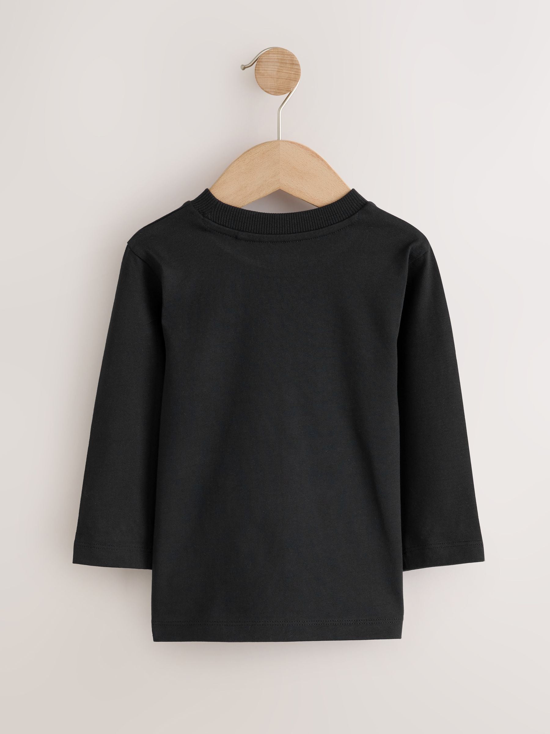 Dsiney Kidz - Black Long Sleeve Plain T-Shirts 2 Pack (3mths-7yrs) image 4