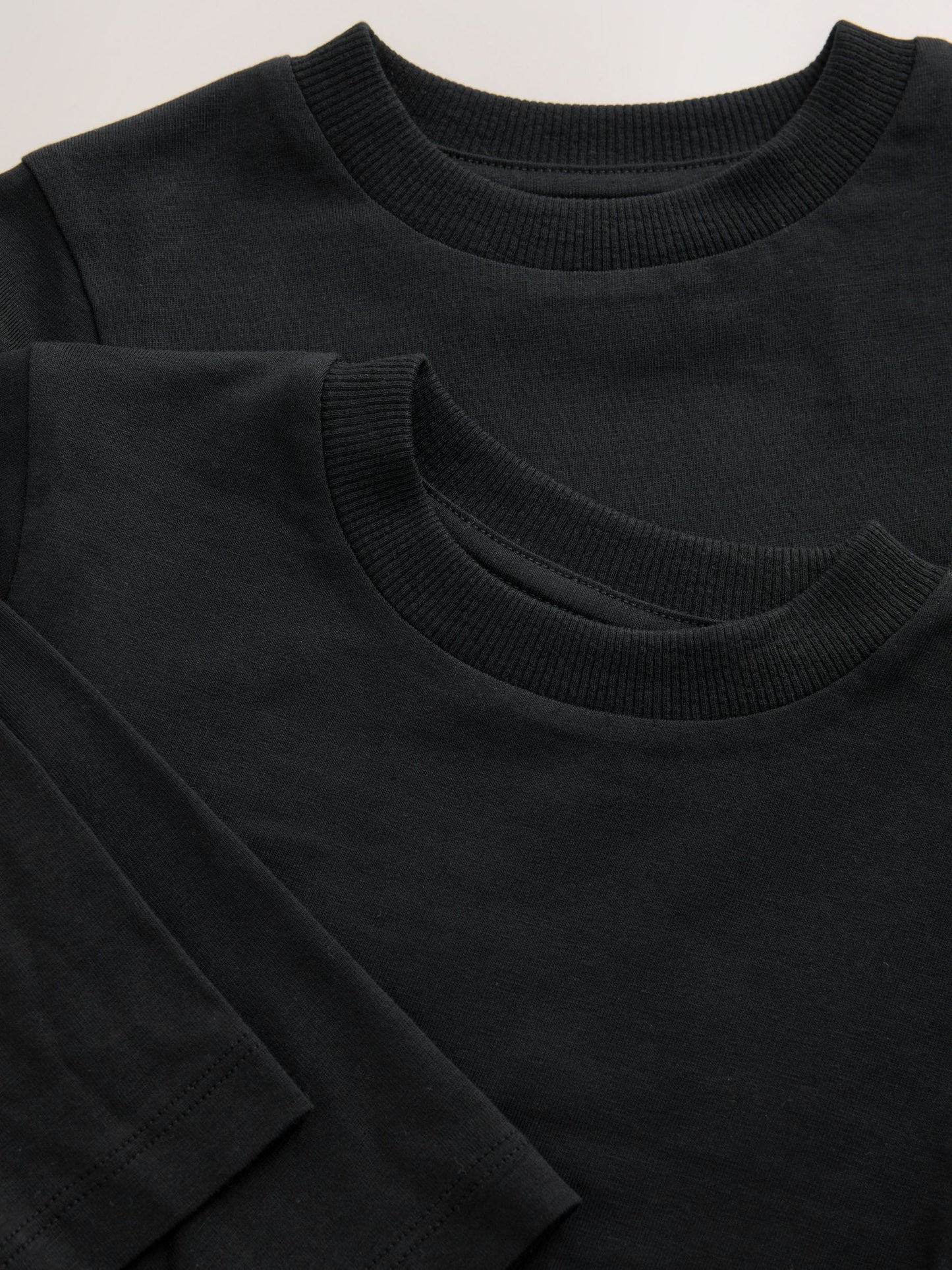 Dsiney Kidz - Black Long Sleeve Plain T-Shirts 2 Pack (3mths-7yrs) image 6