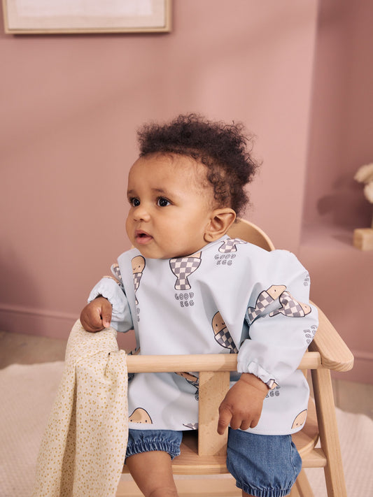 Dsiney Kidz - Blue Egg Weaning And Feeding Sleeved Bib image 2
