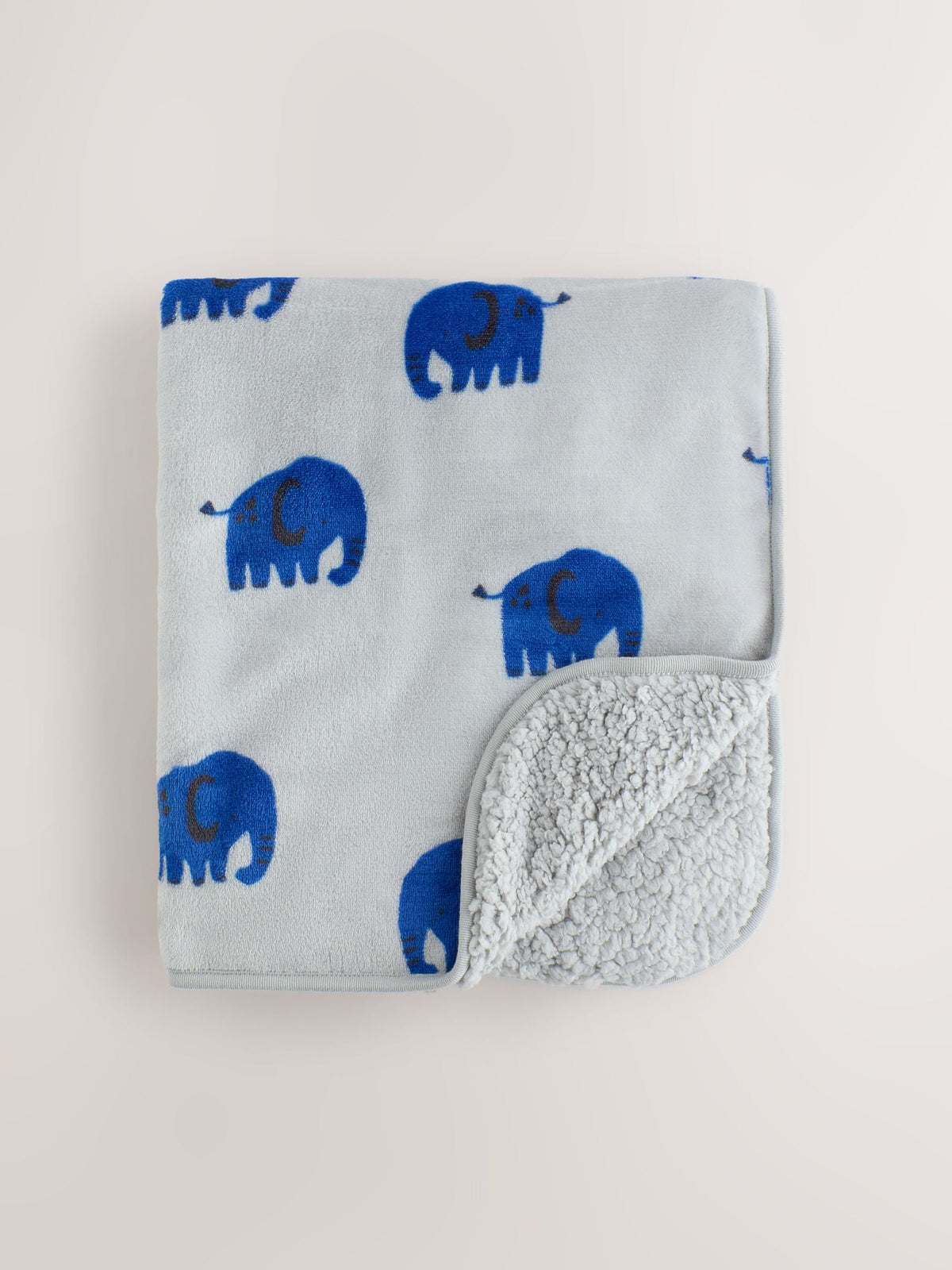 Blue Elephant Fleece Baby Blanket - image 1