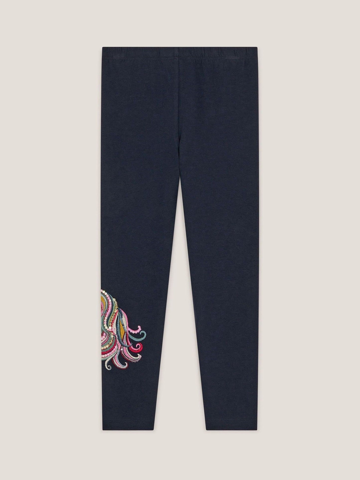 Monsoon Blue Embroidered Unicorn Leggings image 3