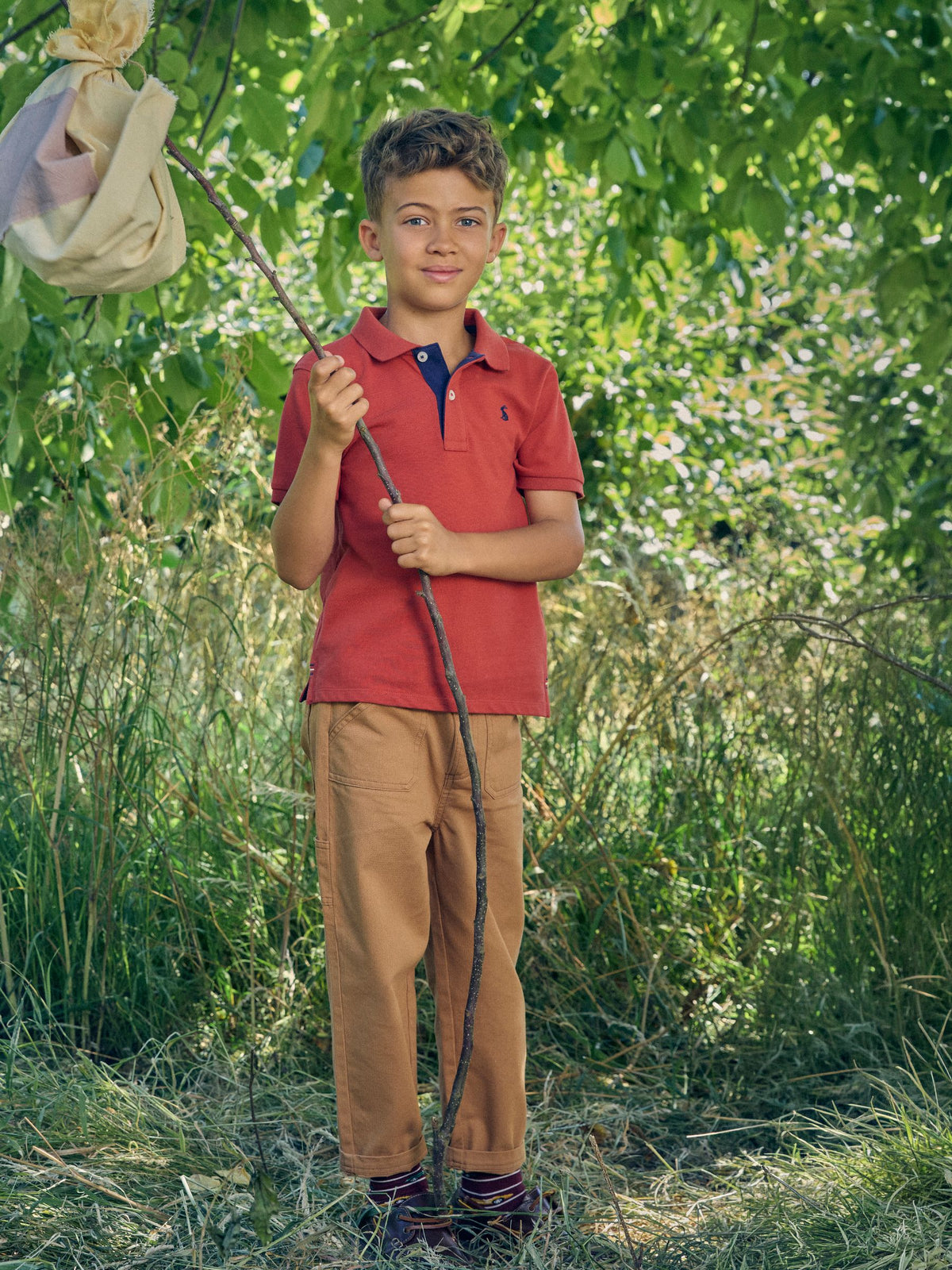 Joules Boys' Felix Tan Brown Carpenter Trousers - image 1