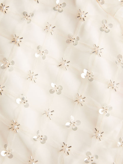 Monsoon White Gracie Embellished Peplum Top image 4