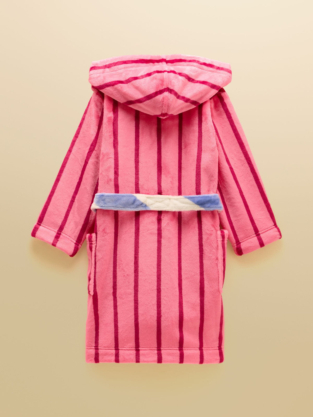Joules Girls' Snug Pink Stripe Dressing Gown - image 2