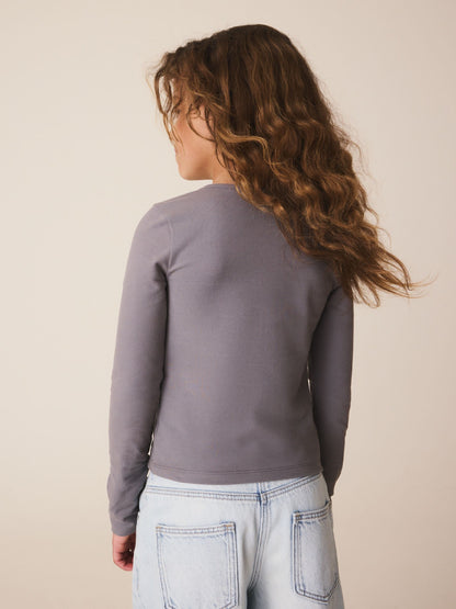 Dsiney Kidz - Grey Long Sleeve Seam Detail Top (3-16yrs) image 3