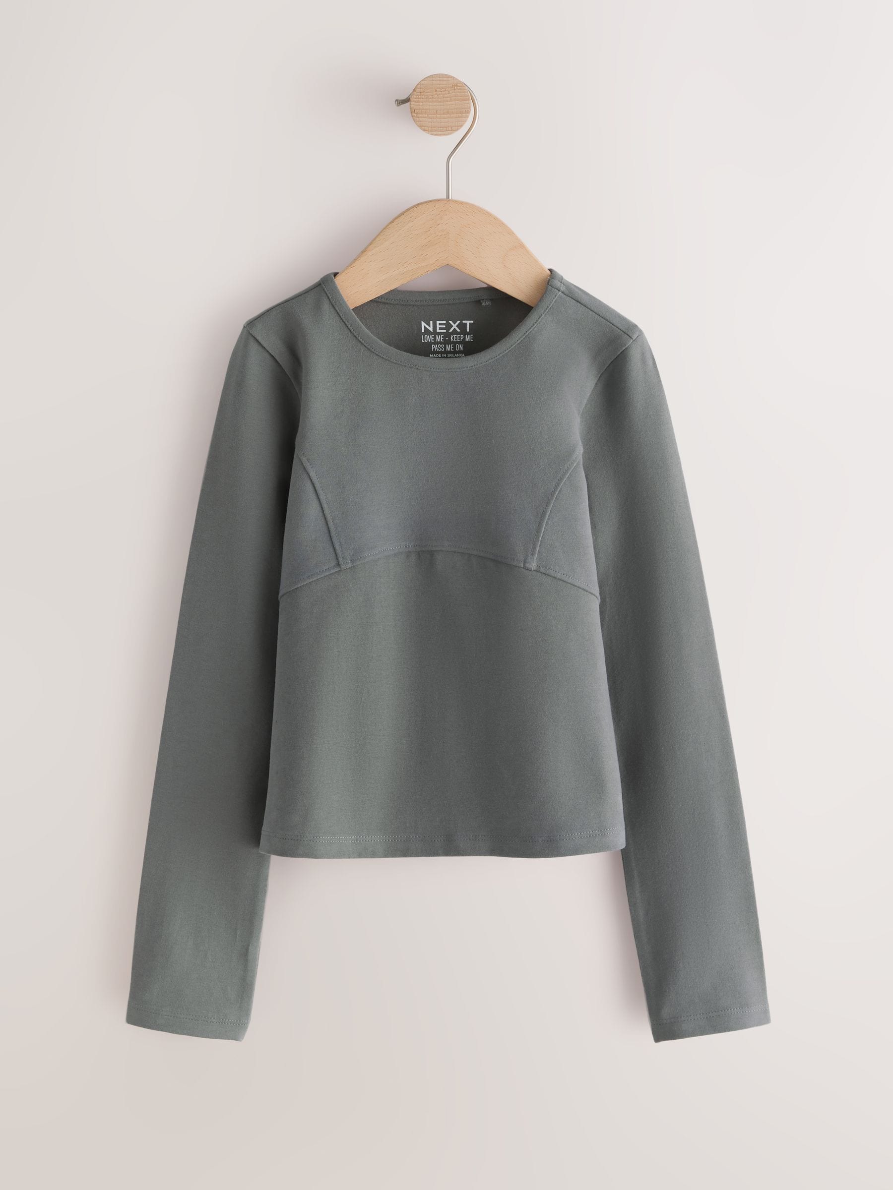 Dsiney Kidz - Grey Long Sleeve Seam Detail Top (3-16yrs) image 5