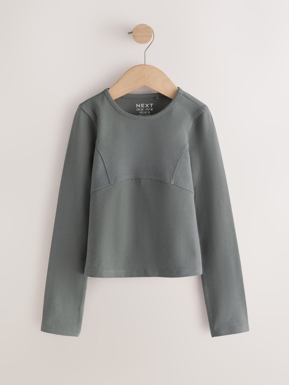 Dsiney Kidz - Grey Long Sleeve Seam Detail Top (3-16yrs) image 5