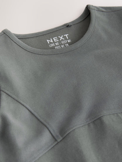 Dsiney Kidz - Grey Long Sleeve Seam Detail Top (3-16yrs) image 8