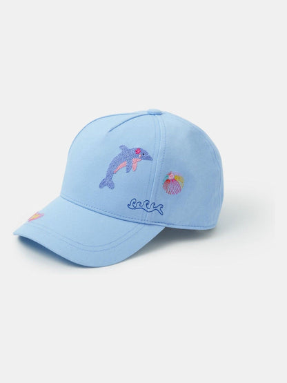 Angels By Accessorize Blue Sea Life Embroidered Cap image 1