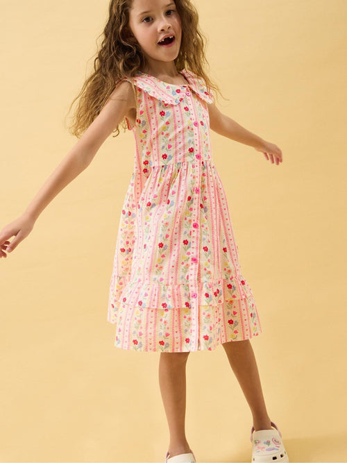 Dsiney Kidz - Angels By Accessorize Pink Sleeveless Floral Print Dress image 1