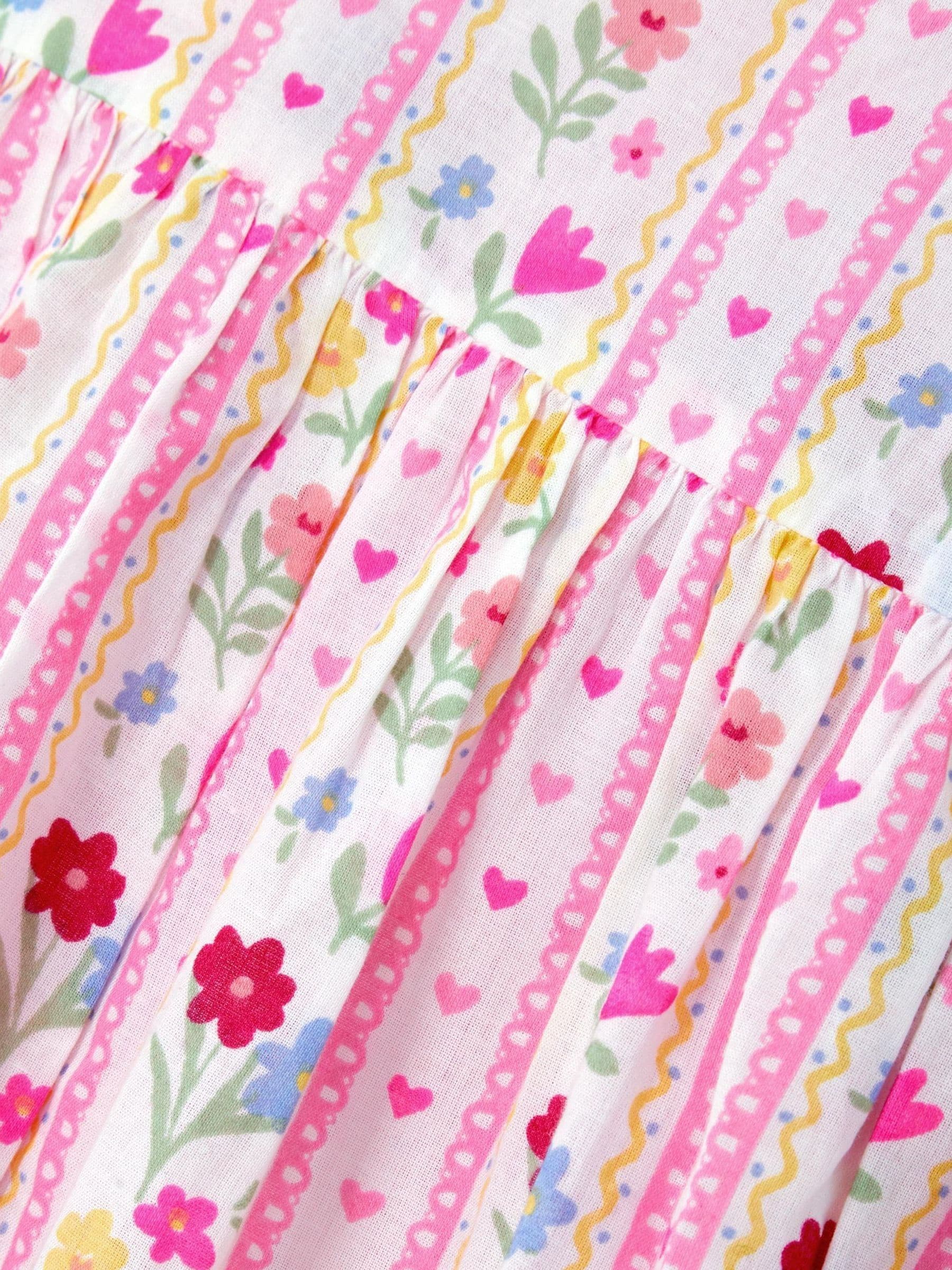Angels By Accessorize Pink Sleeveless Floral Print Dress image 3