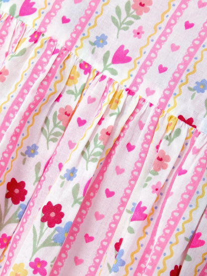 Angels By Accessorize Pink Sleeveless Floral Print Dress image 3